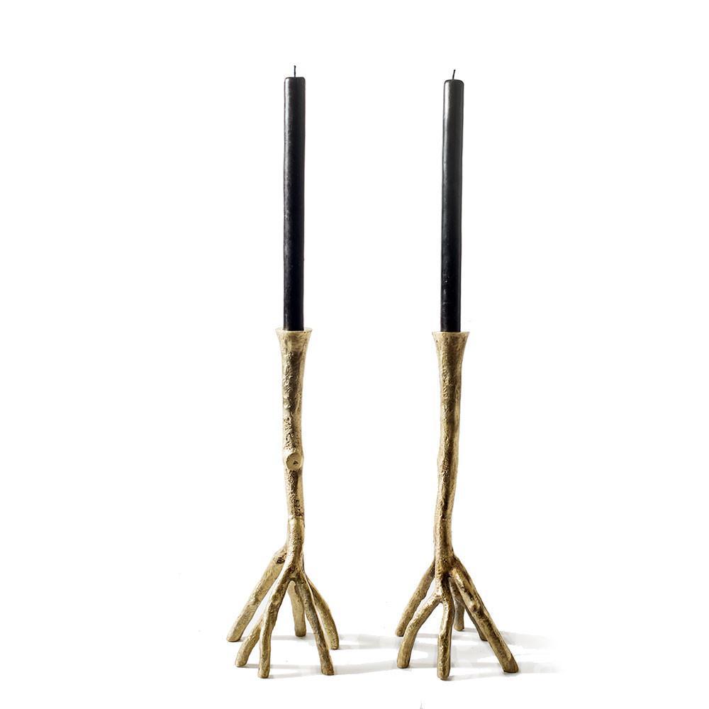 The Twig Candlestick in bronze by Rachel Horn Studio