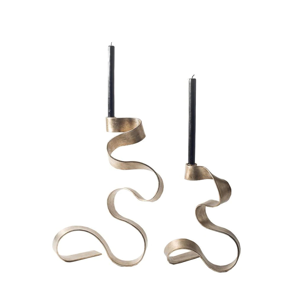 The Ribbon Candlestick — close-up detail — handcrafted home accessory by Rachel Horn Studio, San Miguel de Allende, Mexico
